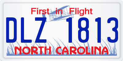 NC license plate DLZ1813