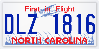 NC license plate DLZ1816
