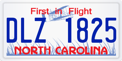 NC license plate DLZ1825