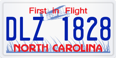 NC license plate DLZ1828
