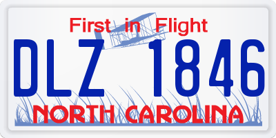 NC license plate DLZ1846