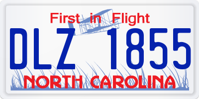 NC license plate DLZ1855