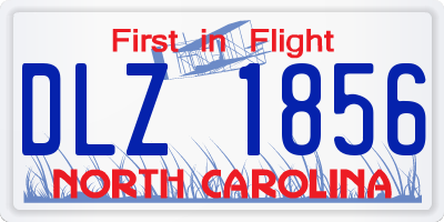 NC license plate DLZ1856