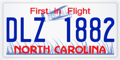 NC license plate DLZ1882
