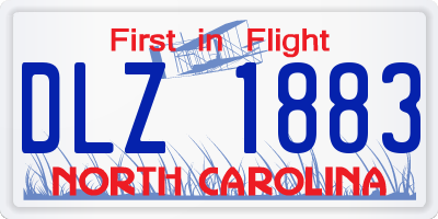 NC license plate DLZ1883