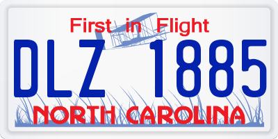 NC license plate DLZ1885
