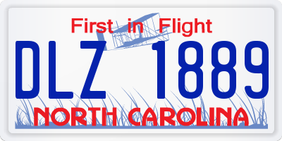 NC license plate DLZ1889