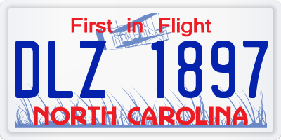 NC license plate DLZ1897