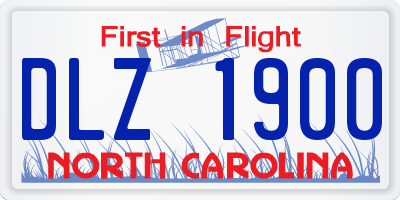 NC license plate DLZ1900