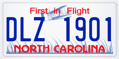 NC license plate DLZ1901