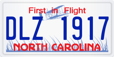 NC license plate DLZ1917