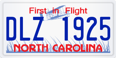 NC license plate DLZ1925