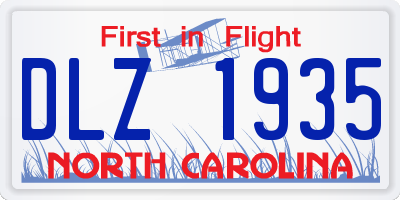 NC license plate DLZ1935