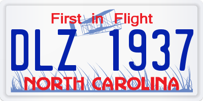 NC license plate DLZ1937
