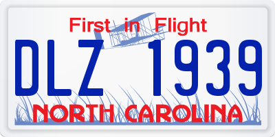 NC license plate DLZ1939