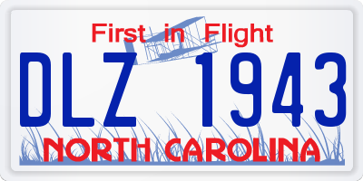 NC license plate DLZ1943