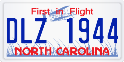 NC license plate DLZ1944