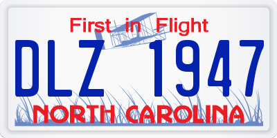 NC license plate DLZ1947