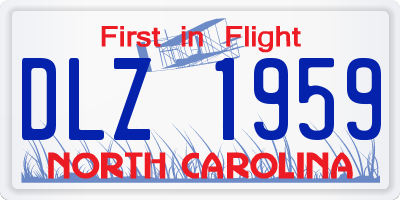 NC license plate DLZ1959