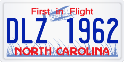 NC license plate DLZ1962