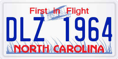 NC license plate DLZ1964
