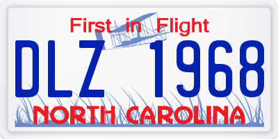 NC license plate DLZ1968