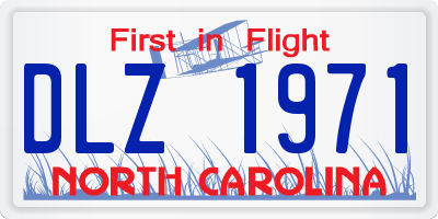 NC license plate DLZ1971