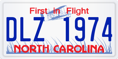 NC license plate DLZ1974