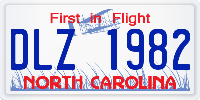 NC license plate DLZ1982