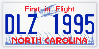 NC license plate DLZ1995