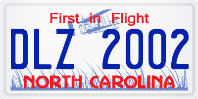 NC license plate DLZ2002
