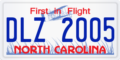 NC license plate DLZ2005