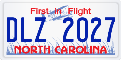 NC license plate DLZ2027
