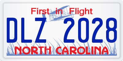 NC license plate DLZ2028