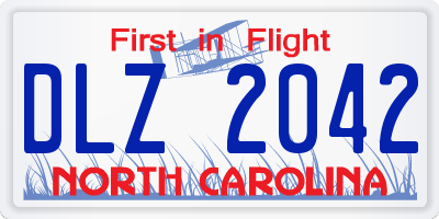 NC license plate DLZ2042