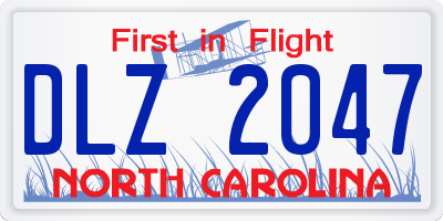 NC license plate DLZ2047