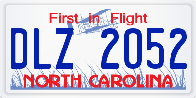 NC license plate DLZ2052