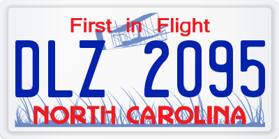 NC license plate DLZ2095