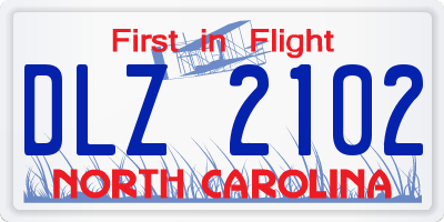 NC license plate DLZ2102