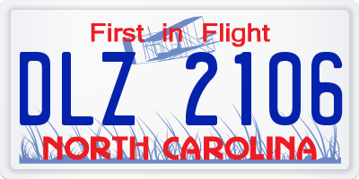 NC license plate DLZ2106