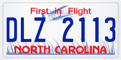 NC license plate DLZ2113