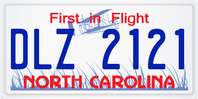 NC license plate DLZ2121