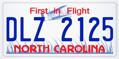 NC license plate DLZ2125