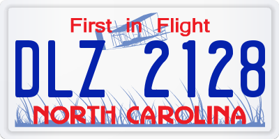 NC license plate DLZ2128