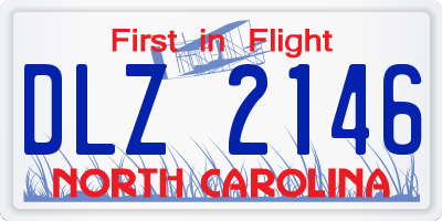 NC license plate DLZ2146