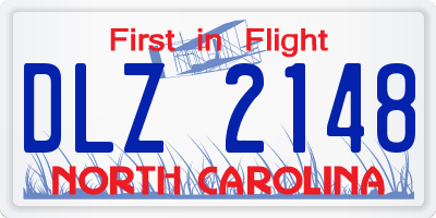 NC license plate DLZ2148