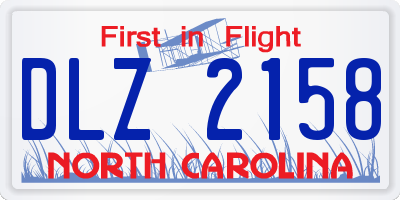 NC license plate DLZ2158