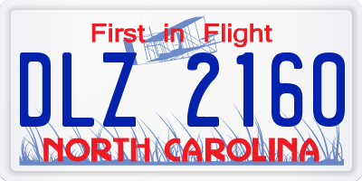 NC license plate DLZ2160