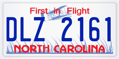 NC license plate DLZ2161