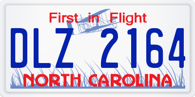 NC license plate DLZ2164